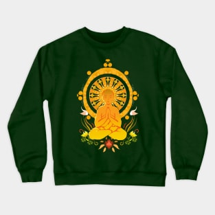 Buddhist Flowers Crewneck Sweatshirt